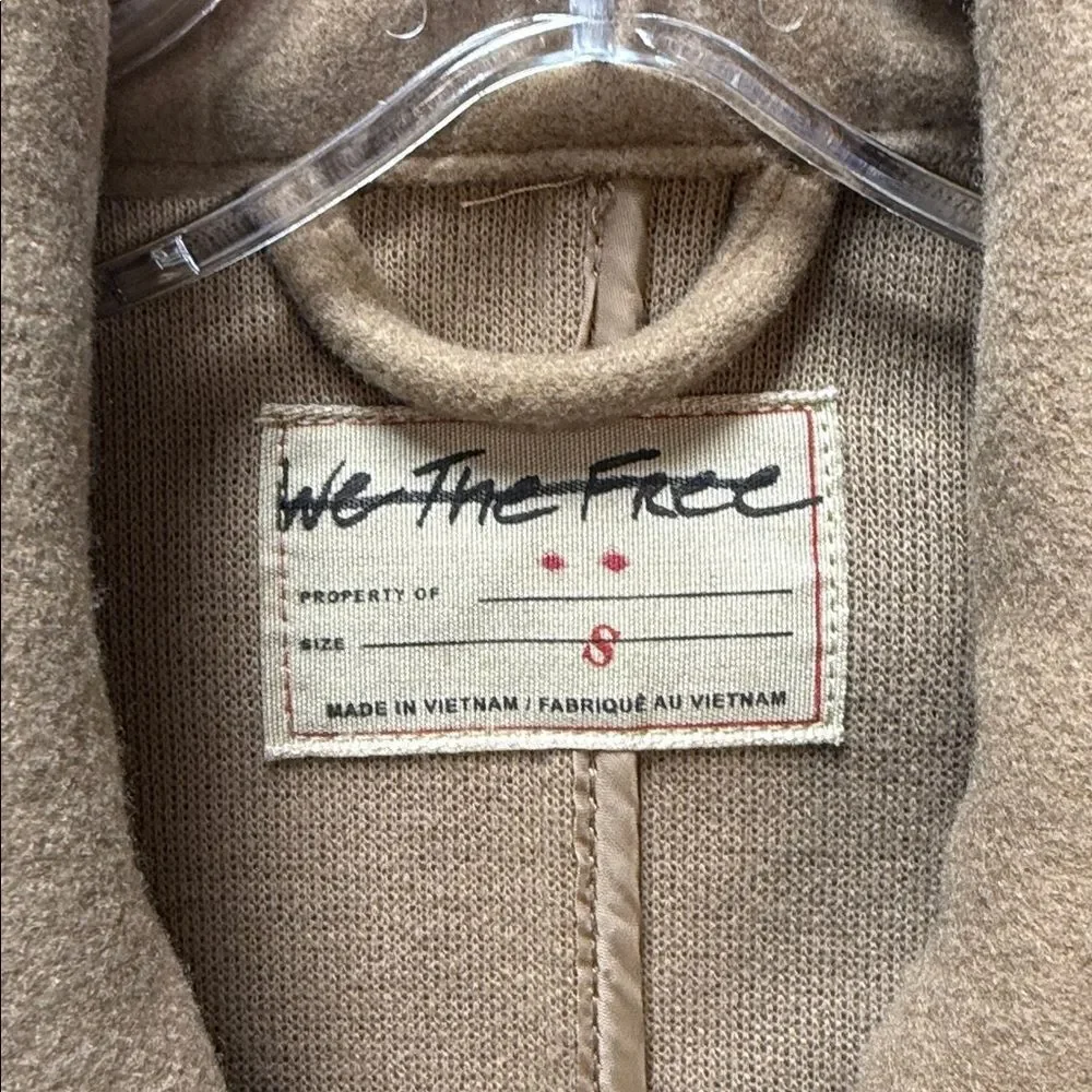 Free People We The Free Lola Shirt Jacket In Camel  NWOT